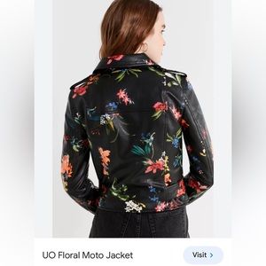 Urban outfitters floral moto jacket